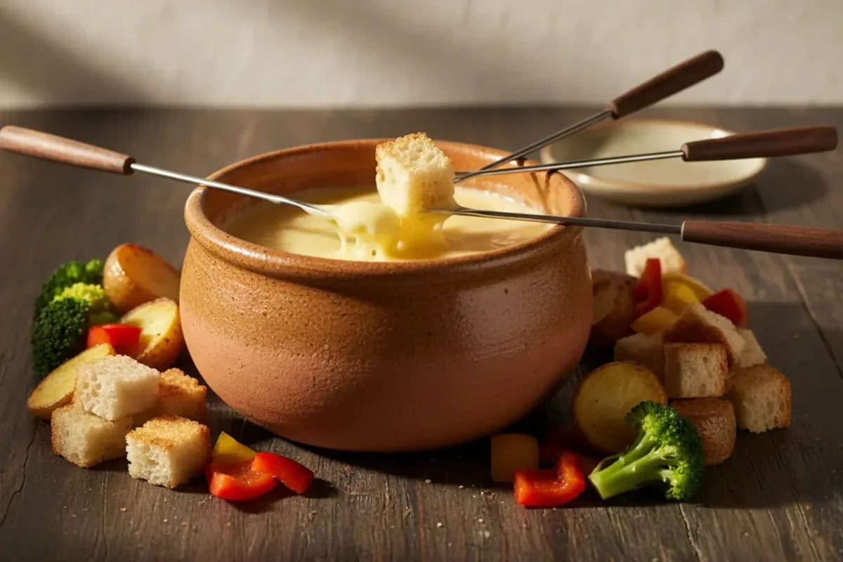 Traditional Aosta Valley fonduta recipe with Fontina DOP melted cheese