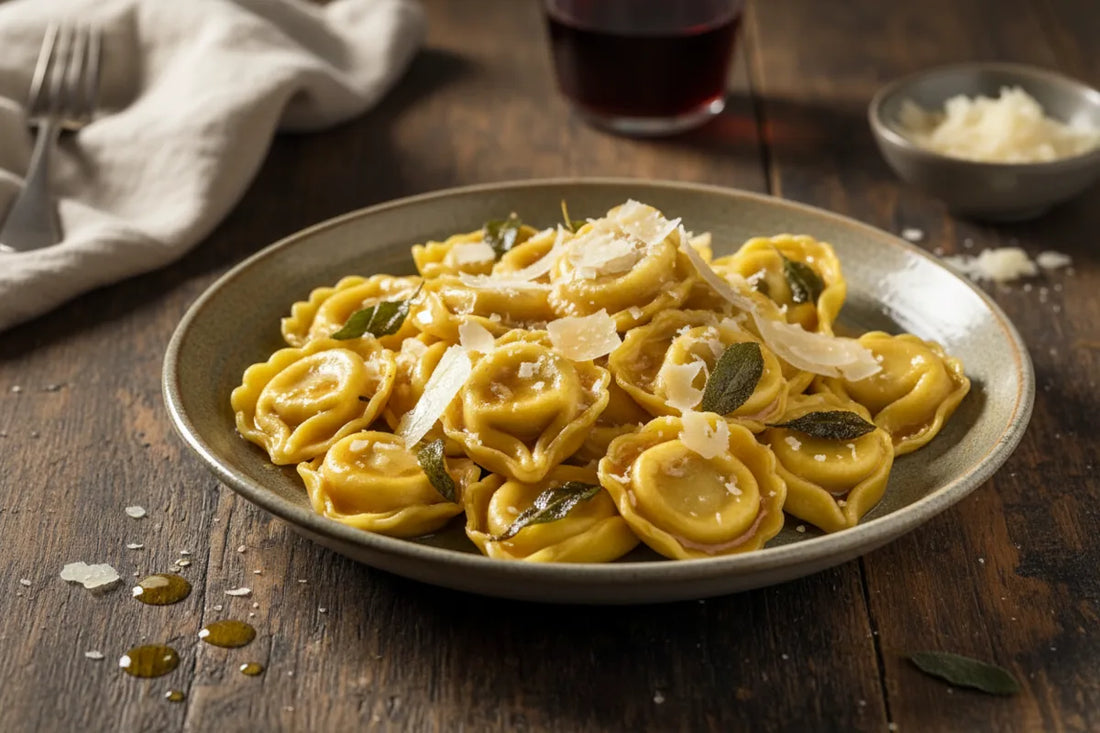 Tortellini alla Mortadella with butter and sage — original Emilian recipe