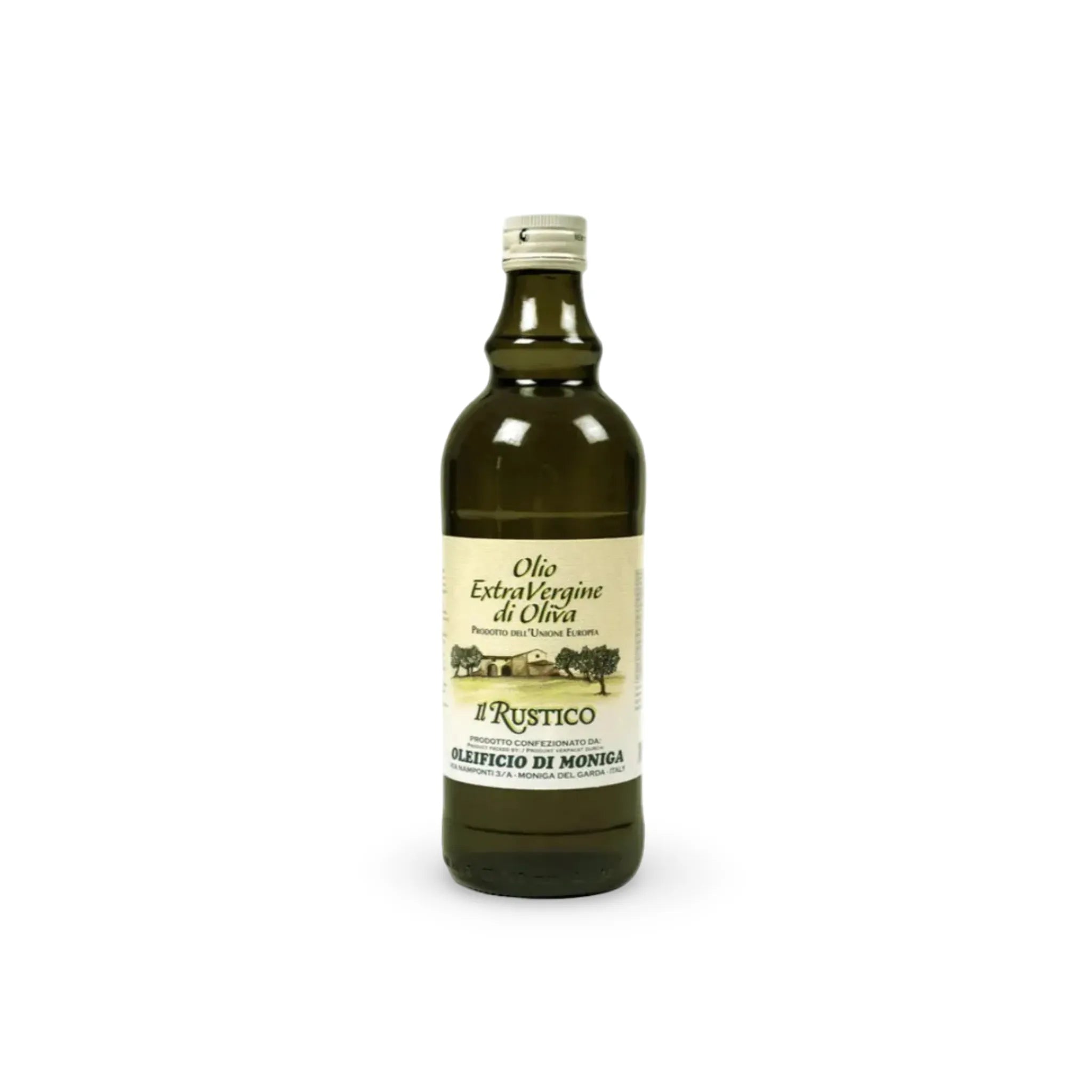 Olio Extravergine di Oliva Il Rustico, 1L su sfondo bianco