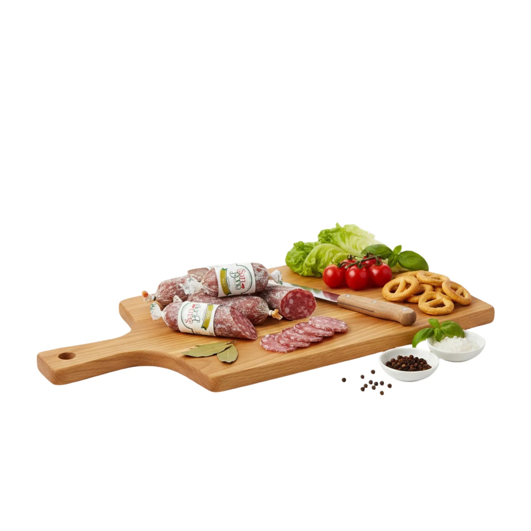 Salamino Mignon San Bono su sfondo bianco