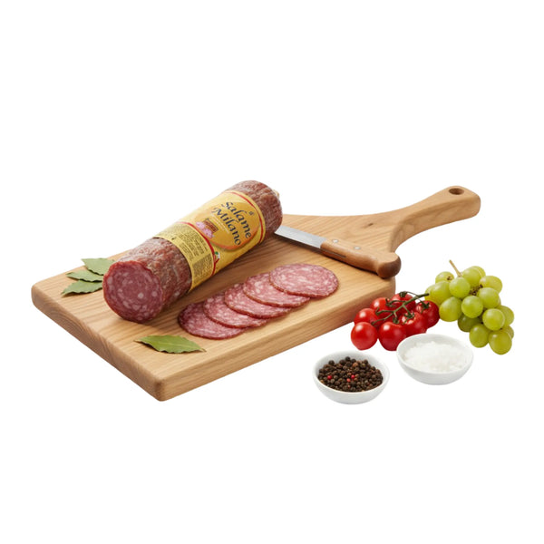 Salame Milano Il Becher su sfondo bianco